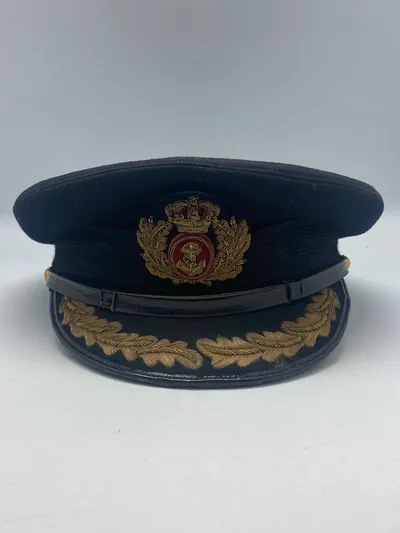 Original kasket fra søværnet (Orlogskaptajn)