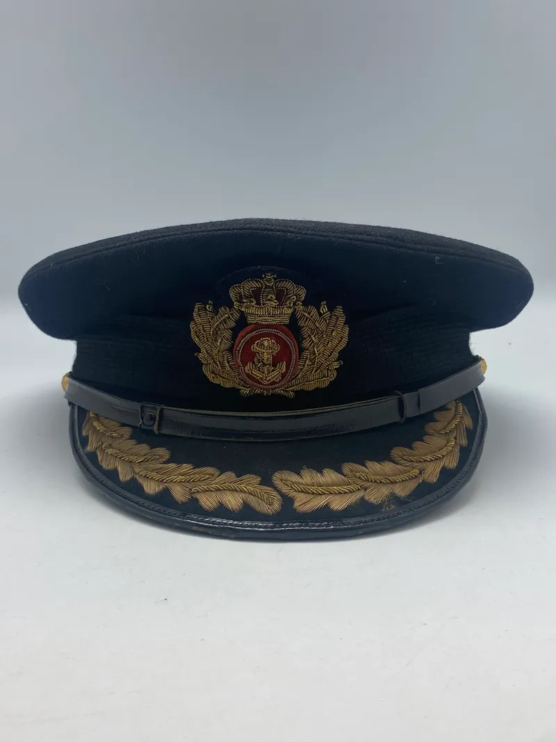 Original kasket fra søværnet (Orlogskaptajn)