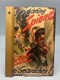 Tysk blikskilt, ww2 - reproduktion