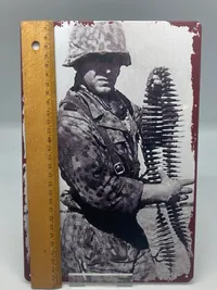 Tysk blikskilt, ww2 - reproduktion