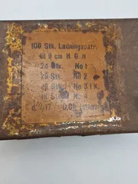 Sjælden Dansk kasse fra 1917 ladningspatroner