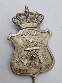 Original Danske Våben brødre 1859-1884 pin