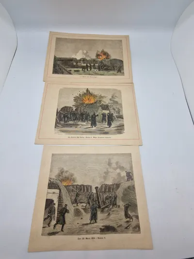 Originalt 1864 håndkolorerede stik