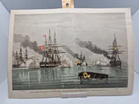 Originalt 1864 håndkolorerede stik