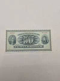 Original dansk 50 krone seddel