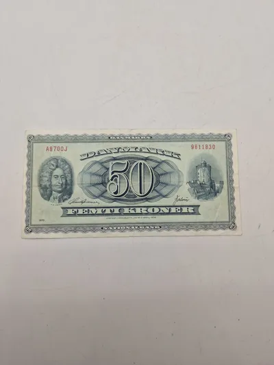 Original dansk 50 krone seddel