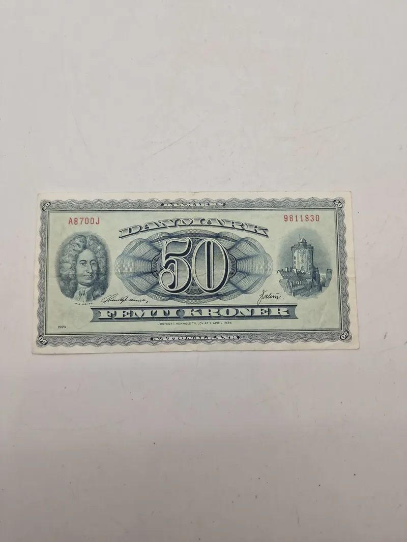 Original dansk 50 krone seddel