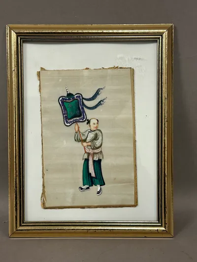 Chinese pith or rice paper painting, Qing Dynasty ( 1644-1911)