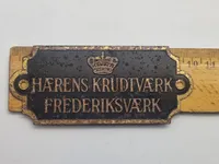 Originalt Skilt Hærens krudtværk Frederiksværk
