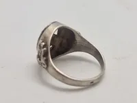 Original Tysk WW2  faldskærmsjæger kantine ring af sølv