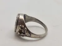 Original Tysk WW2  faldskærmsjæger kantine ring af sølv