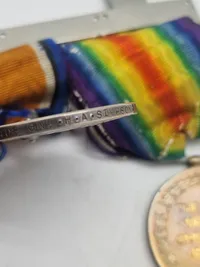 Original Elgelsk WW1 og WW2 medalje spange, navngiven