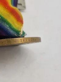 Original Elgelsk WW1 og WW2 medalje spange, navngiven