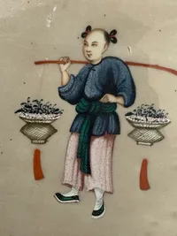 Chinese pith or rice paper painting, Qing Dynasty ( 1644-1911)