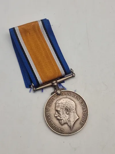 Navngiven Engelsk we1 1914-18 medalje af sterlingsølv