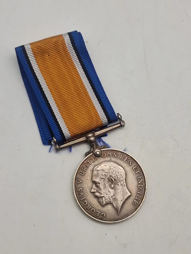 Navngiven Engelsk we1 1914-18 medalje af sterlingsølv