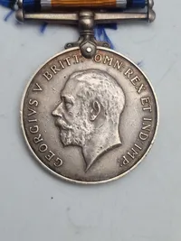 Navngiven Engelsk we1 1914-18 medalje af sterlingsølv