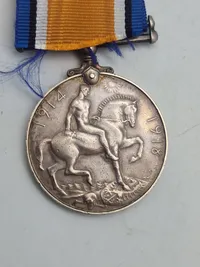 Navngiven Engelsk we1 1914-18 medalje af sterlingsølv