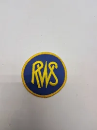 Samling patches med våben og ammunition