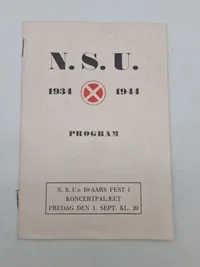 Original N.S.U jubilæums skrift fra 1944, kendes i meget få eksemplarer