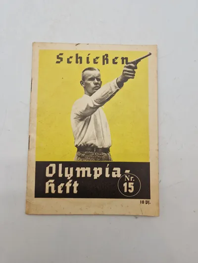 Originalt hæfte skydning olympiaden 1936 Berlin