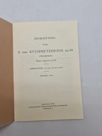 Beskrivning kulsprutepistol M40 Thompson 1940