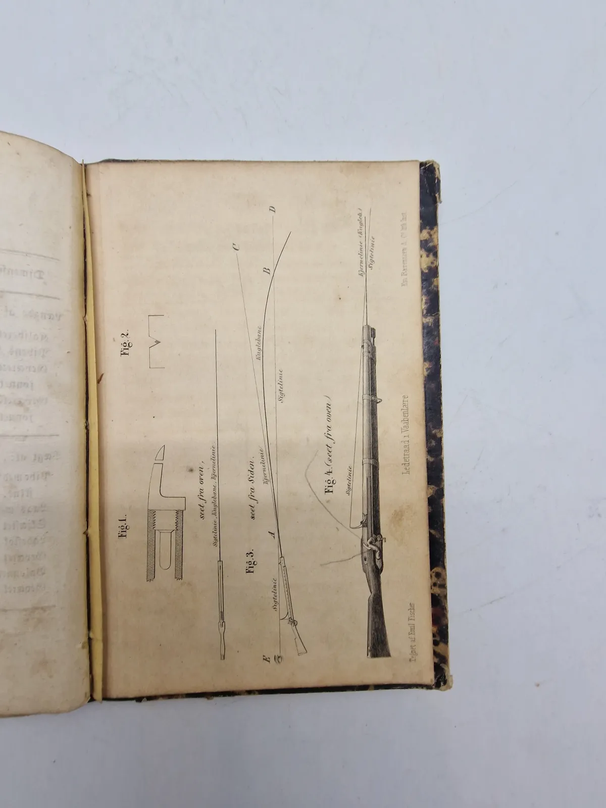 Ekstremet sjælden bog om våbenlære 1855