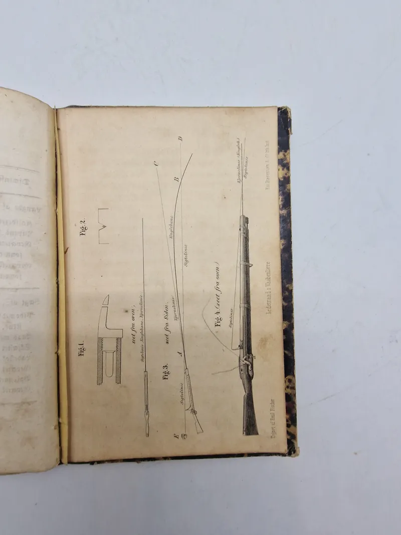 Ekstremet sjælden bog om våbenlære 1855