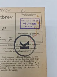 Fragt brev fra Hærens krudtværk 1944
