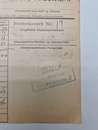 Fragt brev fra Hærens krudtværk 1944