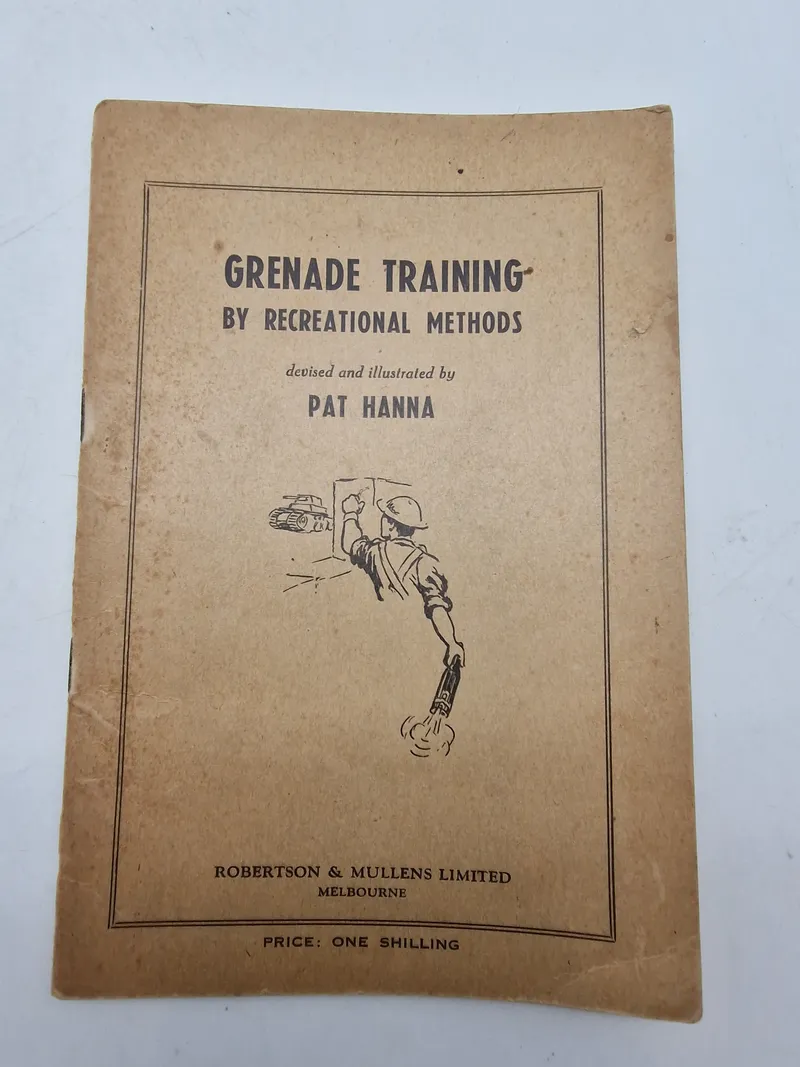 Originalt Engelsk WW2 hæfte granat træning