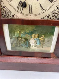Original amerikansk ur, ca 1880 med alarmfunktion. Uret går, men om det går stabilt kan ikke garanteres - skal afhentes i Vordingborg