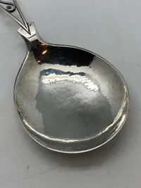 Stor opøseske, 830 sølv med greb af ben - vægt - 77,1 gram