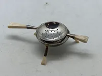 Original te si af 830 sølv, greb af ben - vægt 75,5 gram