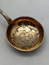 Original strøske med initialer - hoved forgyldt
