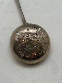 Original strøske med initialer - hoved forgyldt
