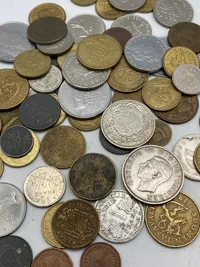Samling diverse mønter