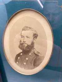 To ældre soldater fotos med ramme