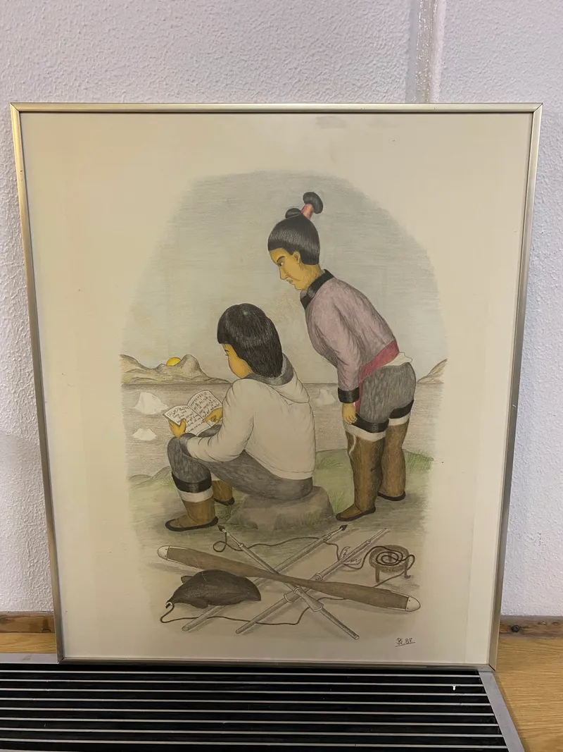 Original Grønlandica tegning, signeret - skal afhentes i Vordingborg