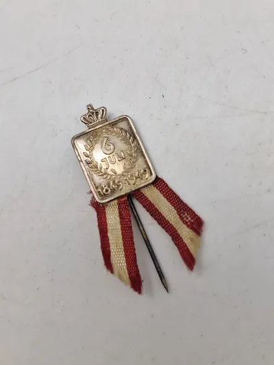 6 Juli 1849-1949 pin sølv