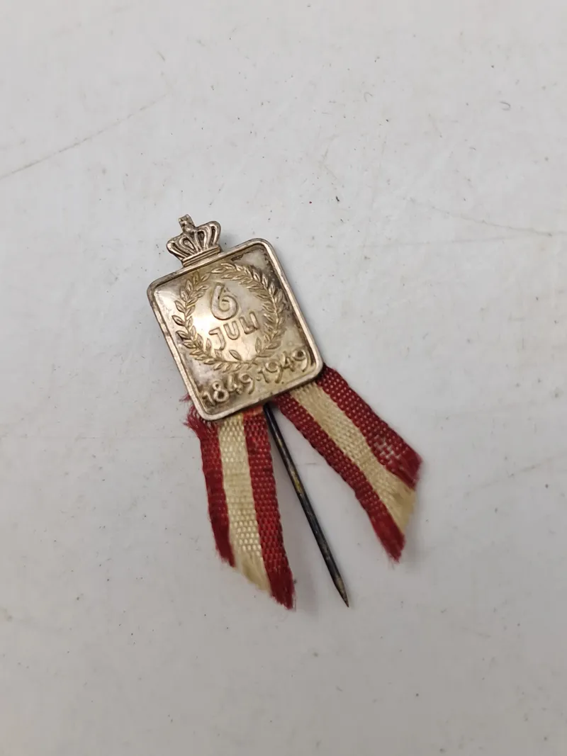 6 Juli 1849-1949 pin sølv