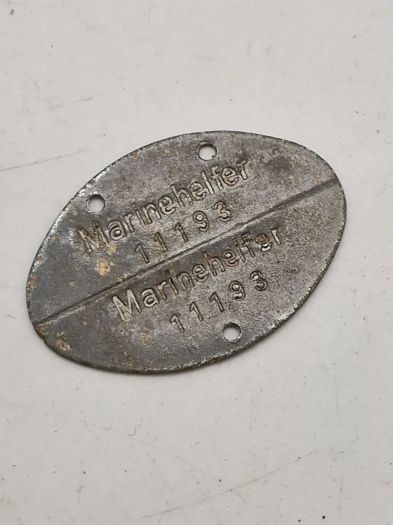 Original tysk Kriegsmarine erkennungsmarke - Marinehelfer
