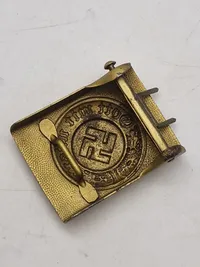 Originalt bæltespænde for Wasserschütz Polizei, ww2 - sjældent set til salg i dk, stemplet bagpå