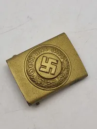 Originalt bæltespænde for Wasserschütz Polizei, ww2 - sjældent set til salg i dk, stemplet bagpå