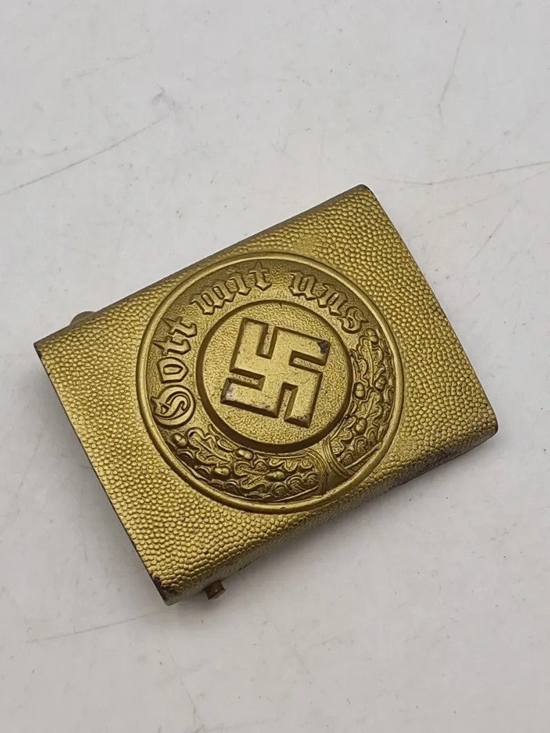 Originalt bæltespænde for Wasserschütz Polizei, ww2 - sjældent set til salg i dk, stemplet bagpå