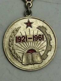 Original Mongolian Medal 40 years Revolution Communist Soviet era