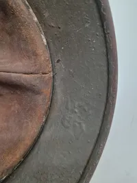 Original tysk hjelm, ww2 - genbrugt af Lokal Forsvars Region “V”