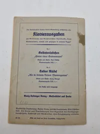 Originalt tysk sanghæfte, ww2