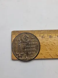 Originalt (Denmark/Knivsbjerg beliggende i Sønderjylland) Tag der Deutschen Volksgruppe 23.VI.1940 badge - sjælden
