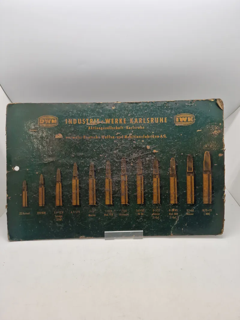 Original Tysk patrontavle Industris Werke Karlsruhe